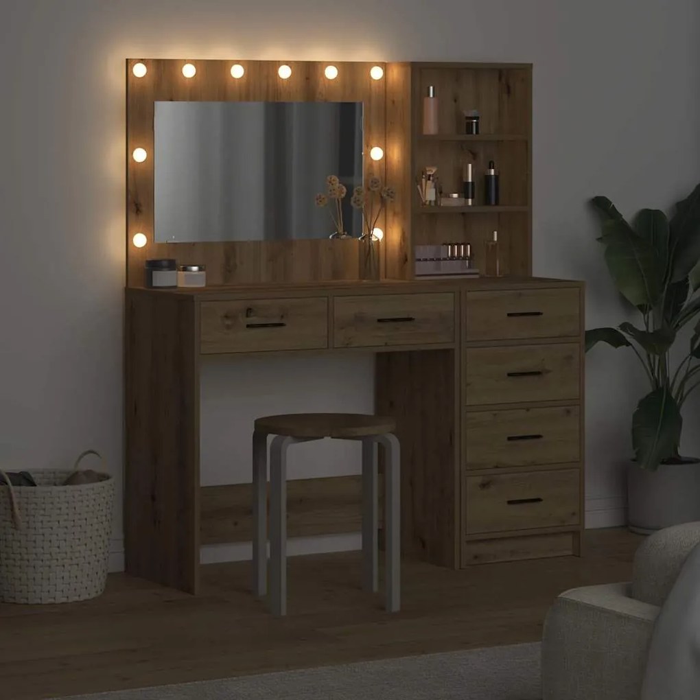 vidaXL Τραπέζι περιποίησης Καφέ 78.5 x 41 x 135 εκ Επεξεργασμένο ξύλο