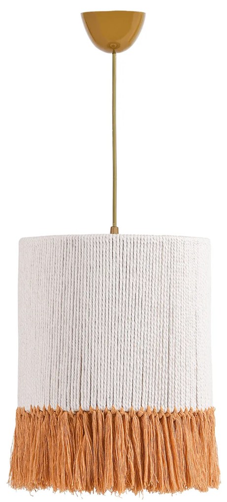 ΦΩΤΙΣΤΙΚΟ ΟΡΟΦΗΣ ΚΡΕΜΑΣΤΟ ΑΠΟ ΣΧΟΙΝΙ ΛΕΥΚΟ ΜΠΕΖ FB97651.03 Φ25x80 εκ. 0534609