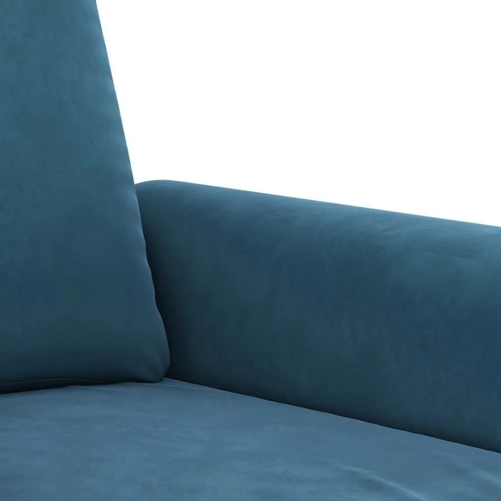 Καναπές Διθέσιος Μπλε 120 εκ. Βελούδινος - Μπλε