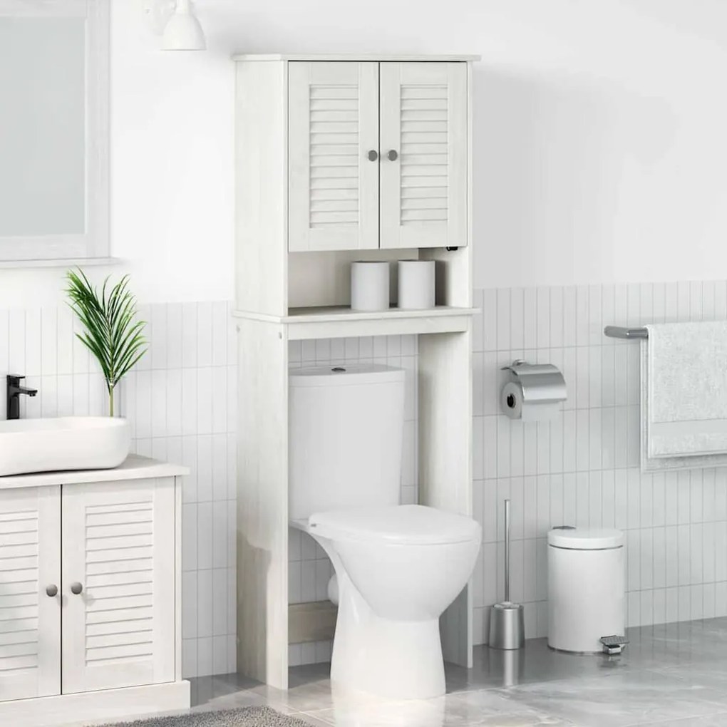 vidaXL Ντουλάπα τουαλέτας με ράφι με πόρτα VIGO Λευκό 60 x 27 x 161 εκ