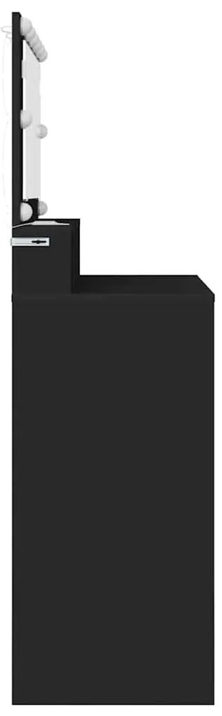 vidaXL Τραπέζια Ντυσίματος Κρεβατοκάμαρας Μαύρο 80 x 39,6 x 135 εκ