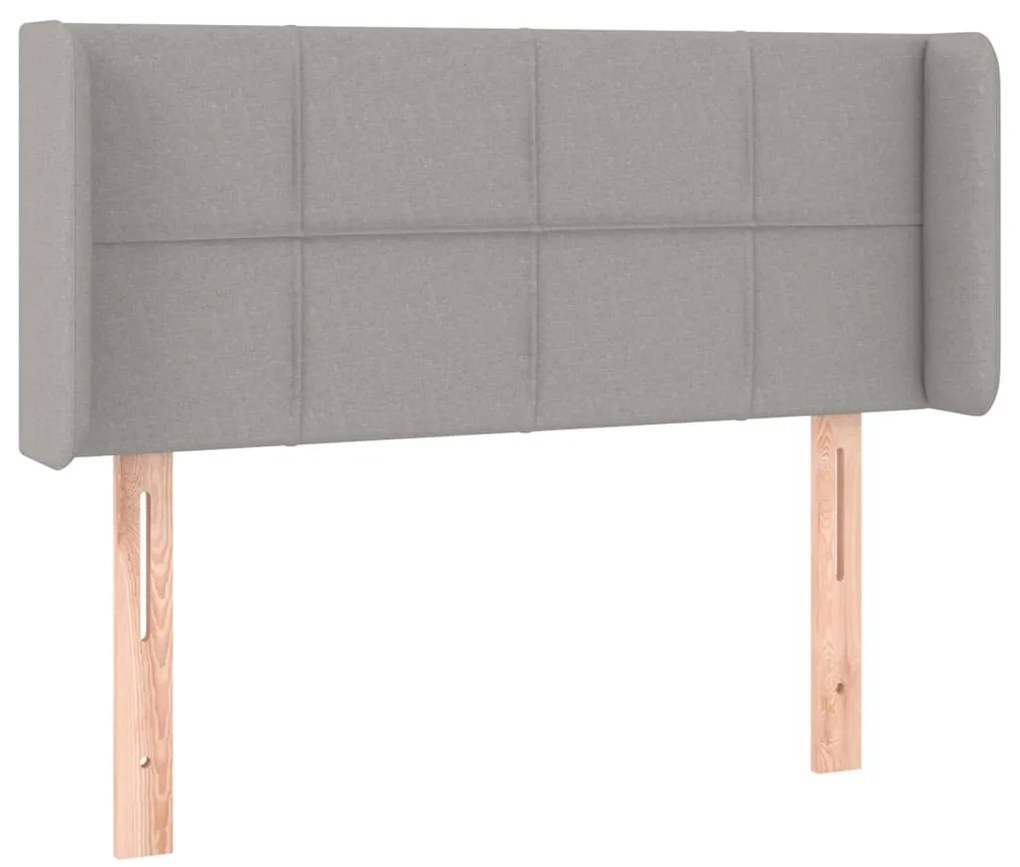 vidaXL Κεφαλάρι με Πτερύγια Ανοιχτό Γκρι 103x16x78/88 εκ. Υφασμάτινο