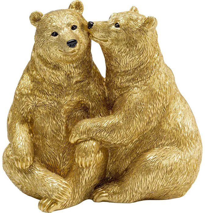 Διακοσμητικό Cuddly Bears Χρυσό 16,5x11x16 εκ