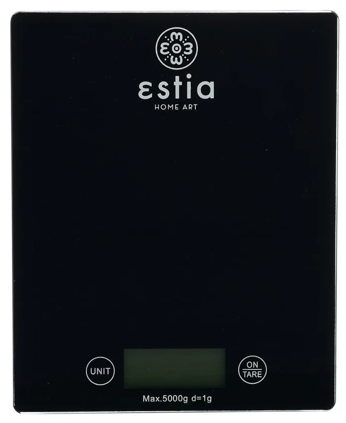 Ζυγαριά Κουζίνας Ηλεκτρονική max 5 kg Black Estia Home Art 01-8826