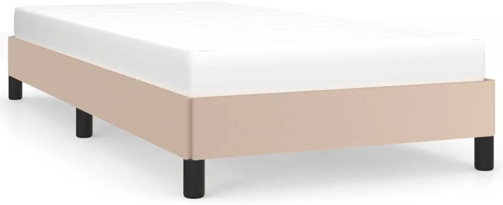 vidaXL Πλαίσιο Κρεβατιού Καπουτσίνο 90x200 εκ. από Συνθετικό Δέρμα