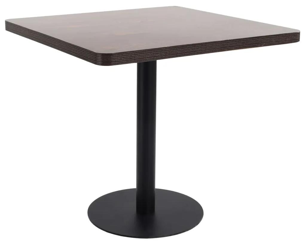 Τραπέζι Bistro Σκούρο Καφέ 80 x 80 εκ. από MDF
