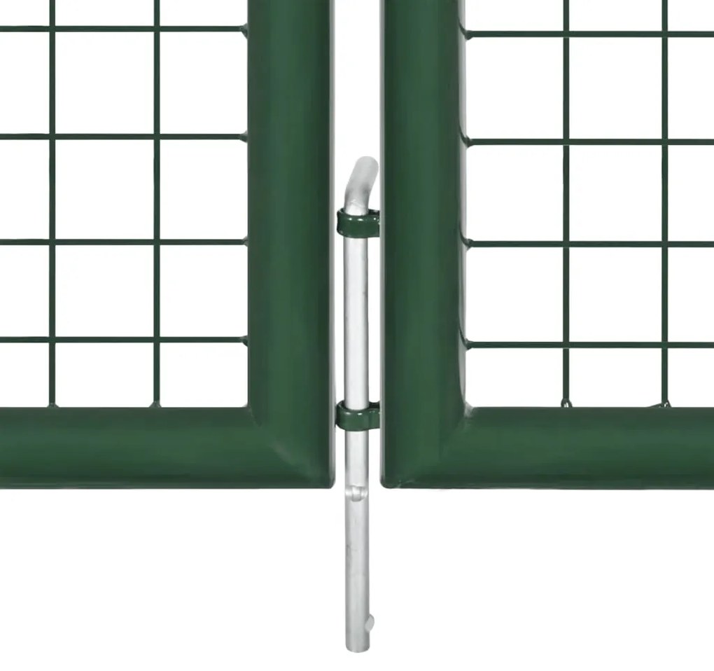 vidaXL Πόρτα Κήπου από Πλέγμα Πράσινη 400x75 εκ. από Ατσάλι