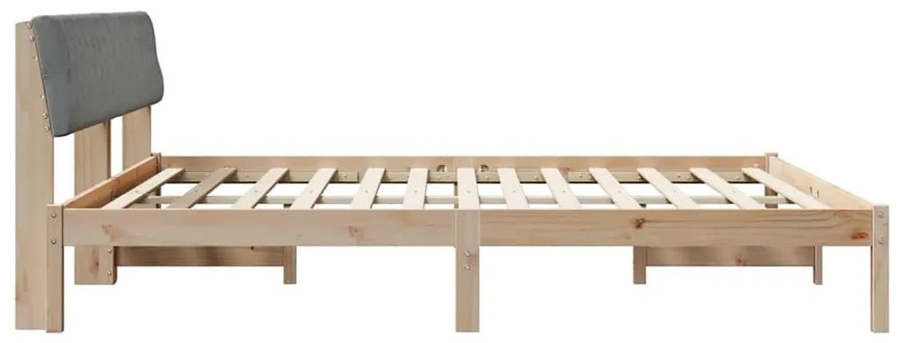 vidaXL Σκελετός Κρεβατιού Καφέ και ανοιχτό γκρι 200 x 200 cm