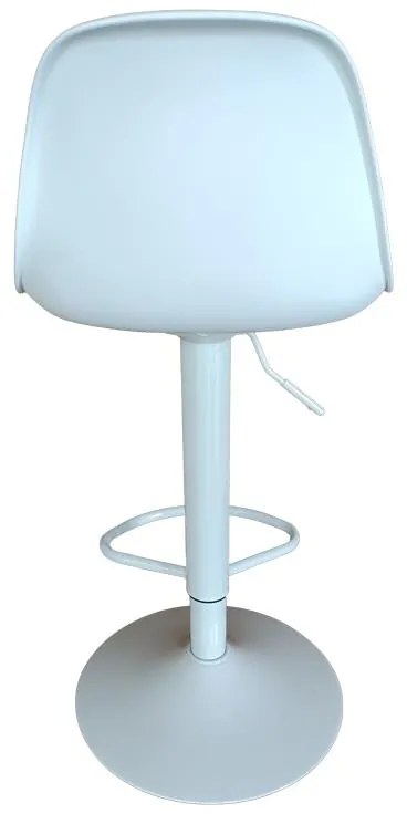 Σκαμπό μπαρ Louser πτυσσόμενο λευκό pp με μαξιλάρι-βάση λευκό μέταλλο 44x46x114εκ 2αδα 44x46x114 εκ.