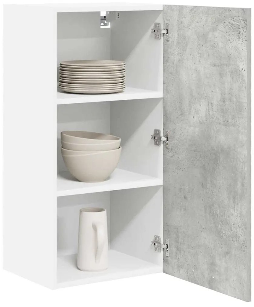 vidaXL Κρεμαστό ντουλάπι Σκυρόδεμα Γκρι και Λευκό 40 x 31 x 80 εκ.