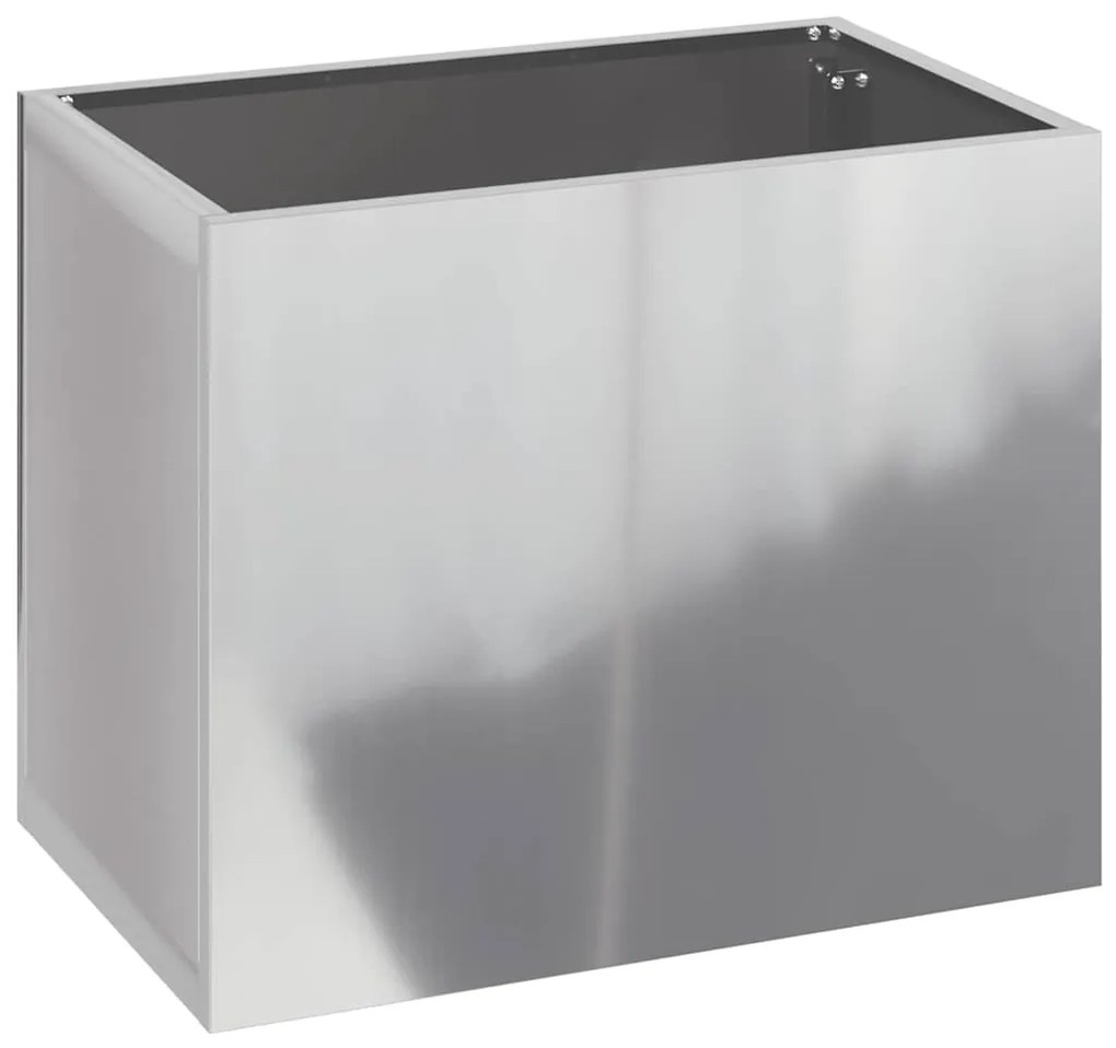 vidaXL Γλάστρα Κήπου Ασημί 50 x 32 x 40 εκ. Γαλβανισμένος χάλυβας