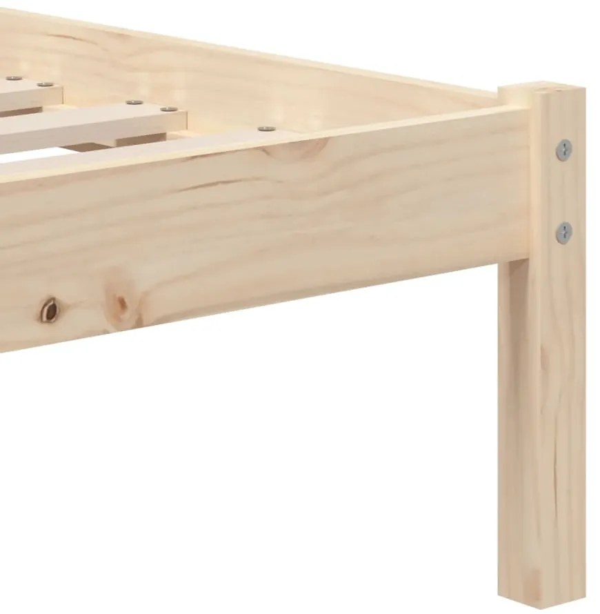 vidaXL Πλαίσιο Κρεβατιού 90 x 190 εκ. από Μασίφ Ξύλο Single