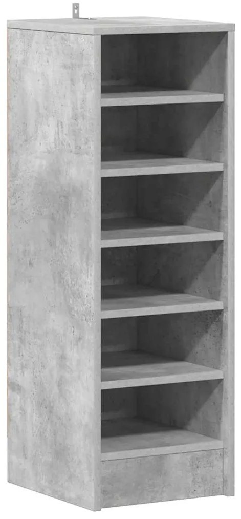 vidaXL Παπουτσοθήκη Γκρι Σκυροδέματος 31,5x35x90 εκ. από Επεξ. Ξύλο