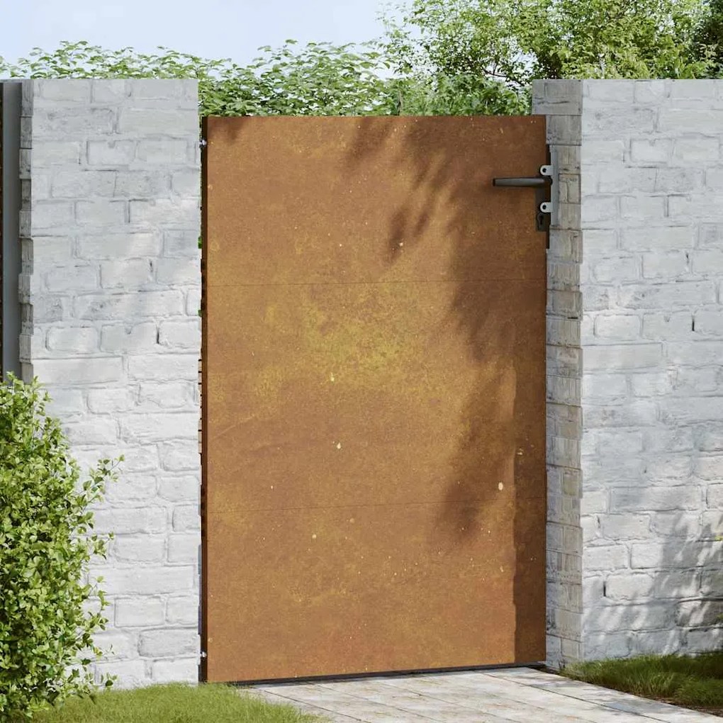 vidaXL Πόρτα Κήπου 85x125 εκ. από Ατσάλι Corten