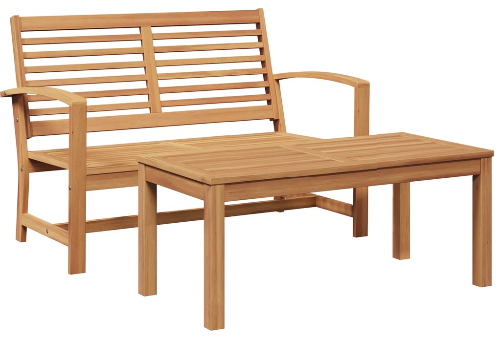 vidaXL Σετ Καναπέ Κήπου 2 pcs Φυσικό Μασίφ ξύλο teak
