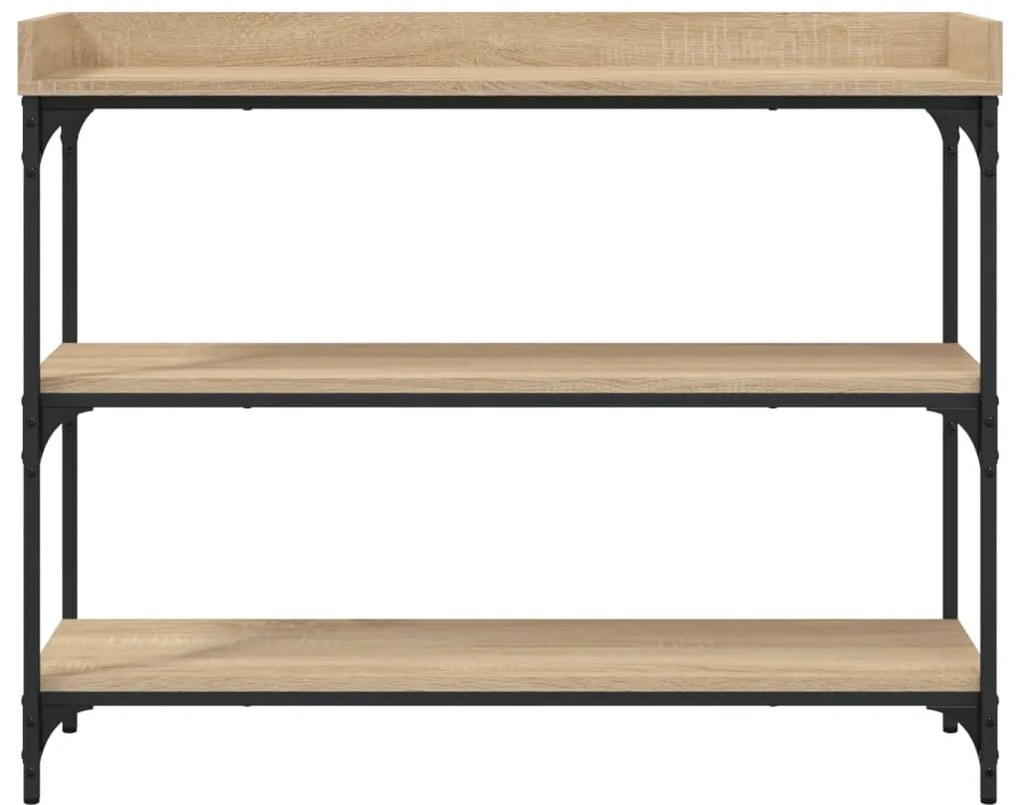 vidaXL Τραπέζι Κονσόλα με Ράφια Sonoma Δρυς 100 x 30 x 80 εκ.