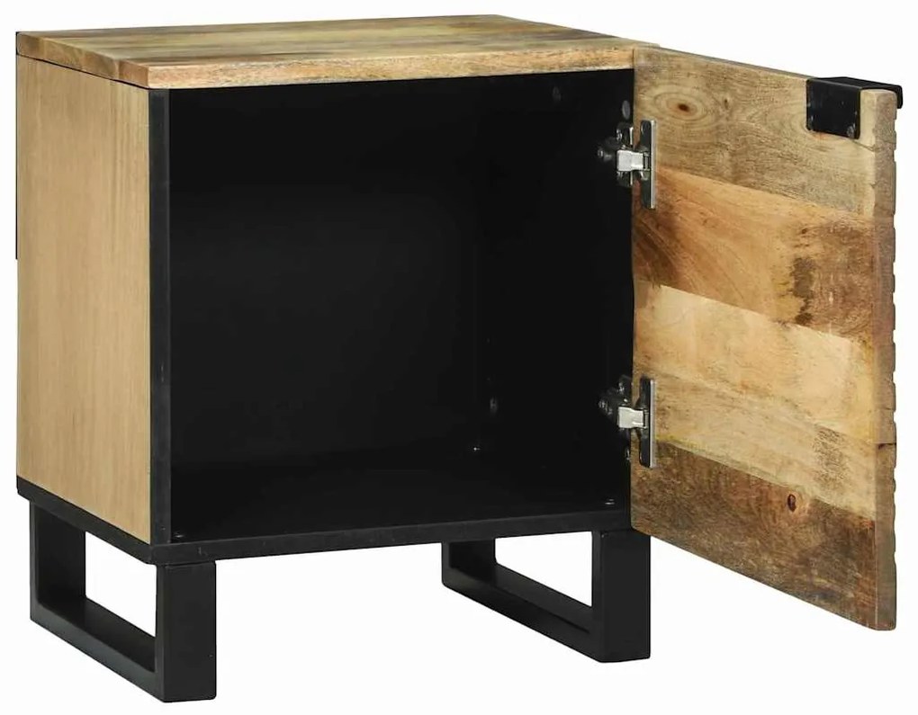 vidaXL Κομοδίνο 2 pcs Καφέ 40 x 33 x 46 εκ. Μασίφ ξύλο μάνγκο
