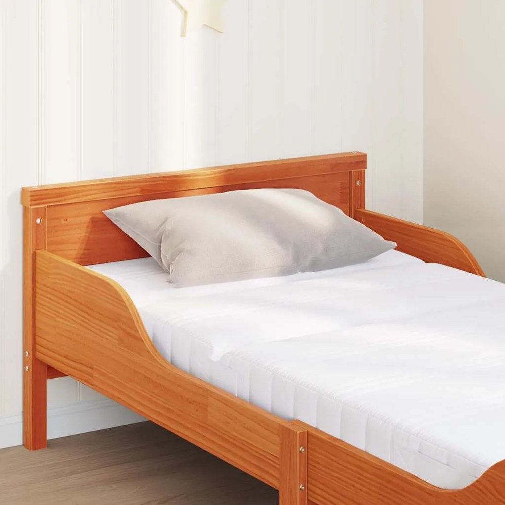 vidaXL Σκελετός Κρεβατιού Καφέ 80 x 200 cm Στερεά ξυλεία πεύκου