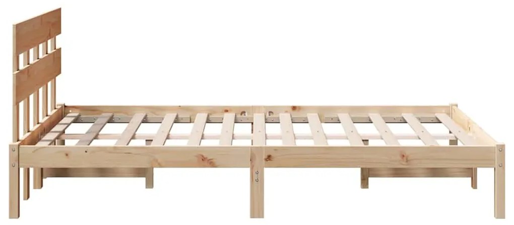 vidaXL Σκελετός Κρεβατιού Καφέ 120 x 190 cm Μασίφ ξύλο πεύκου