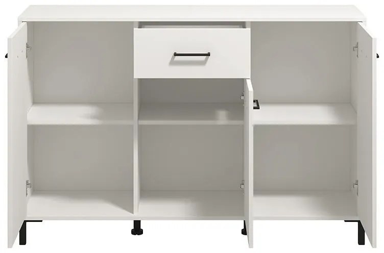 Κομότα - Μπουφές Vienne 3K1F Λευκό 138x40x90 εκ. 138x40x90 εκ.