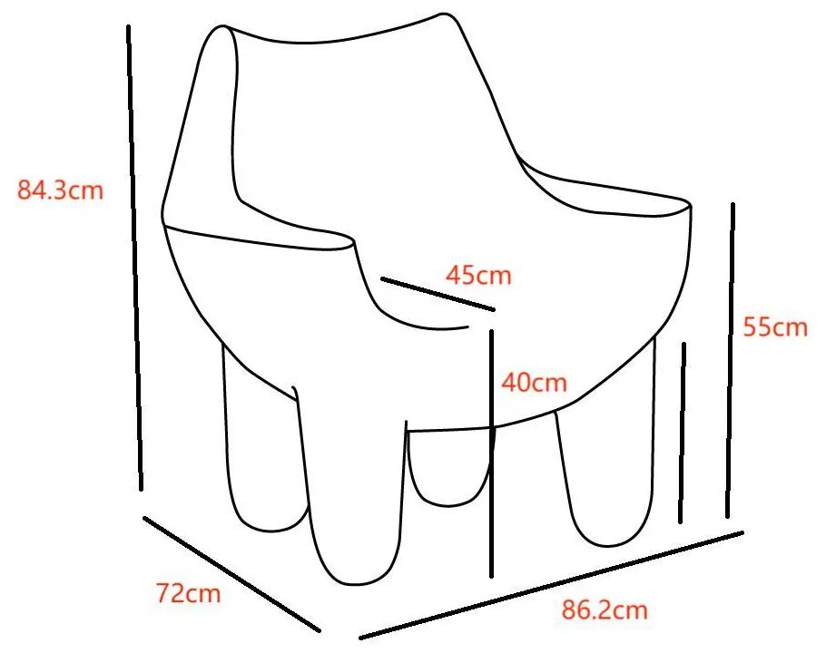 FLINTSTONE ΠΟΛΥΘΡΟΝΑ ΓΚΡΙ 88x74,5xH86cm - 27-0207