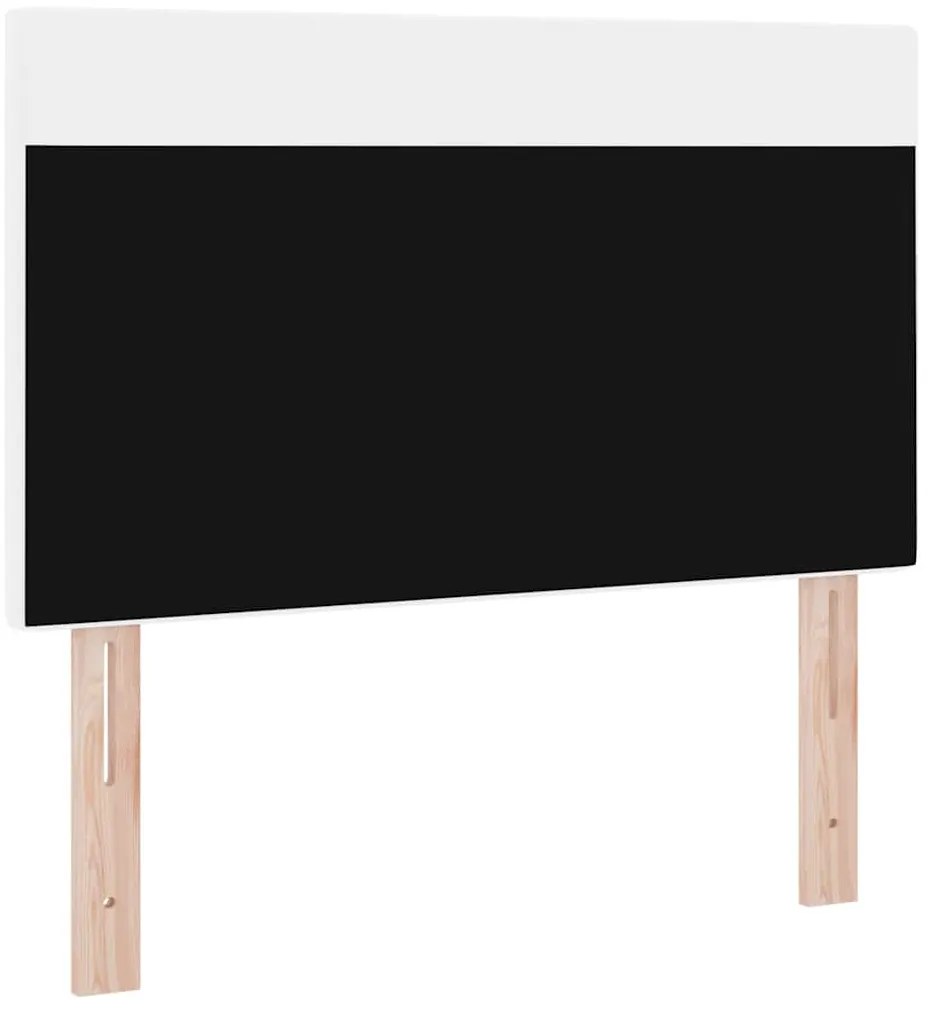 vidaXL LED κεφαλάρι Λευκό 90 cm Τεχνητό Δέρμα