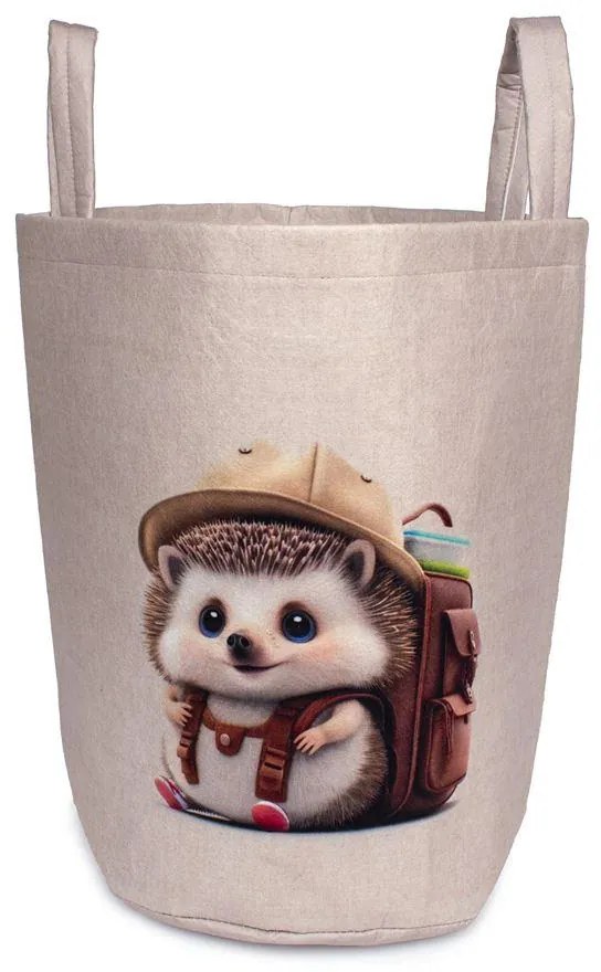 Παιδικό Καλάθι Αποθήκευσης Polyester Hedgehog 45 Beige DimCol 45x30x50εκ.