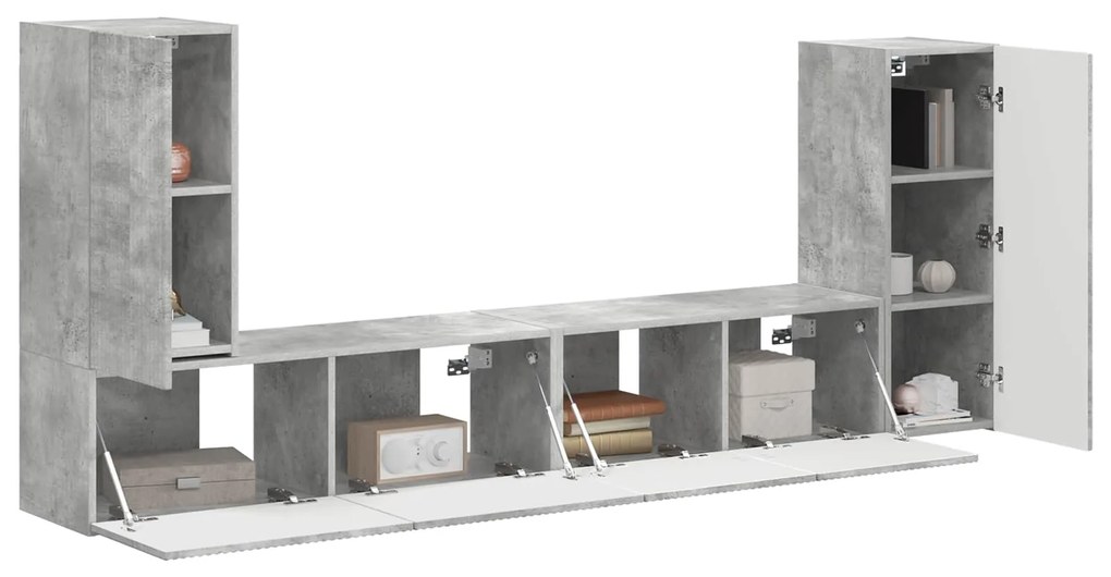 vidaXL 4 pcs Σκυρόδεμα Γκρι