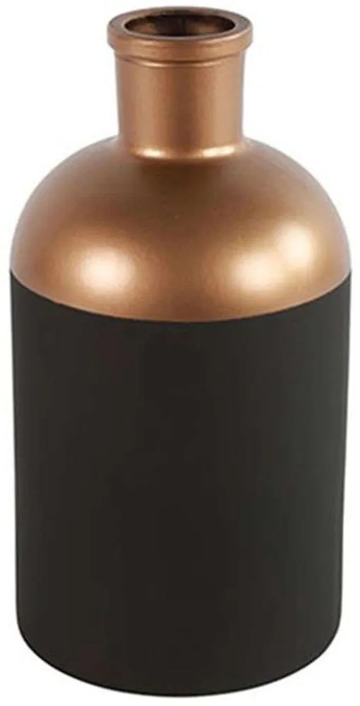 Βάζο Madelon 013.793756 14x26cm Black-Bronze Glass