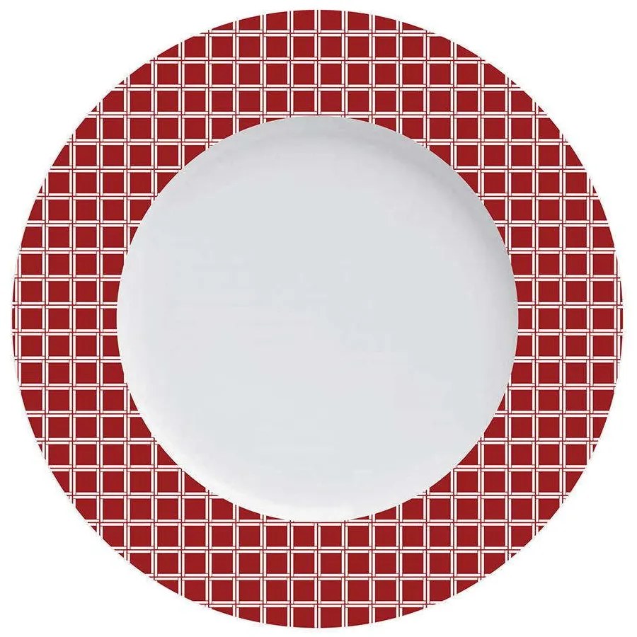 Σερβίτσιο Πιάτα Φαγητού Rubik (Σετ 20Τμχ) 24.461.40 Red Cryspo Trio 20 τμχ Porcelain
