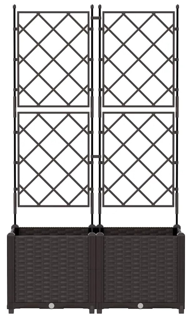 vidaXL Κηποτινάκι με Τρέλα 2 pcs Καφέ 80 x 40 x 143 εκ. PP