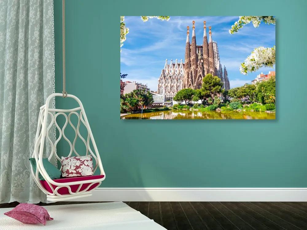 Εικόνα του καθεδρικού ναού της Βαρκελώνης - 90x60