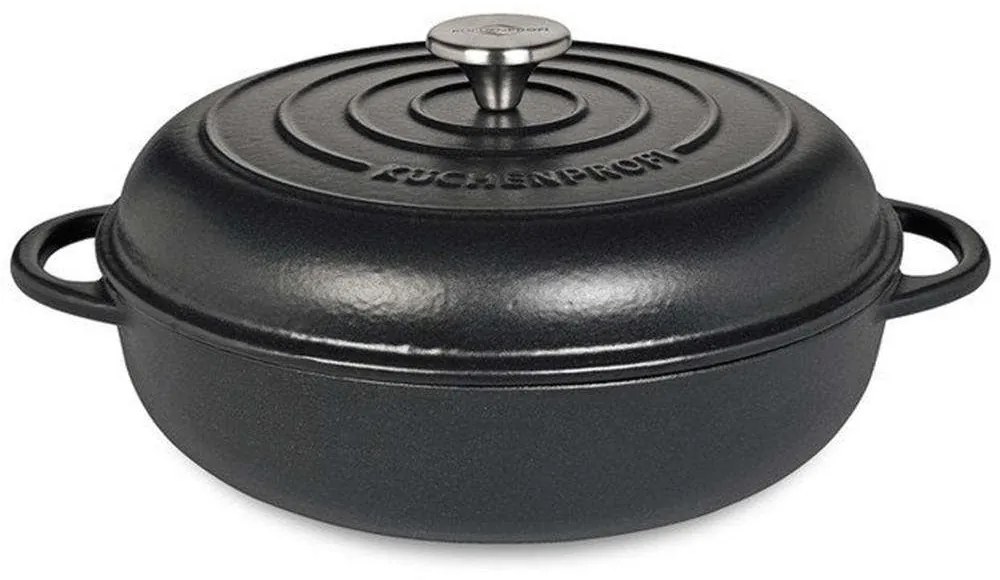 Κατσαρόλα Ρηχή Με Πομπέ Καπάκι Povence 416501028 Φ28cm Black Kuchenprofi 28cm Μαντέμι