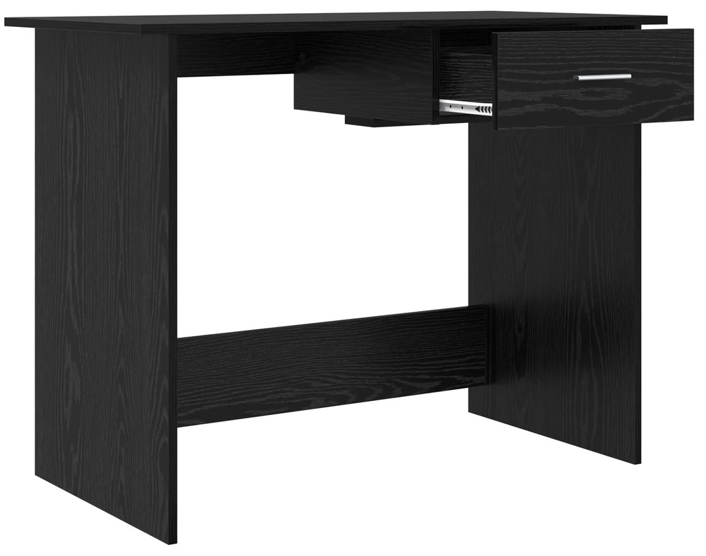 vidaXL Γραφείο Μαύρη δρυς 100 x 50 x 76 εκ. Επεξεργασμένο ξύλο