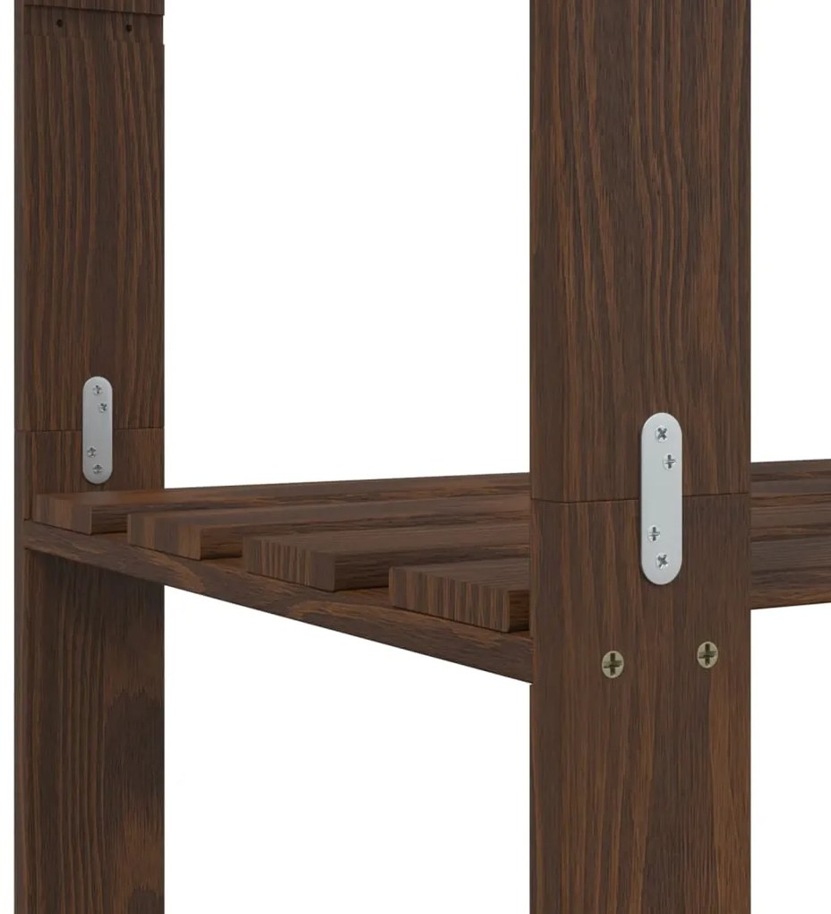 vidaXL Ραφιέρα με 3 Ράφια Καφέ 60 x 38 x 90 εκ. από Μασίφ Ξύλο Πεύκου