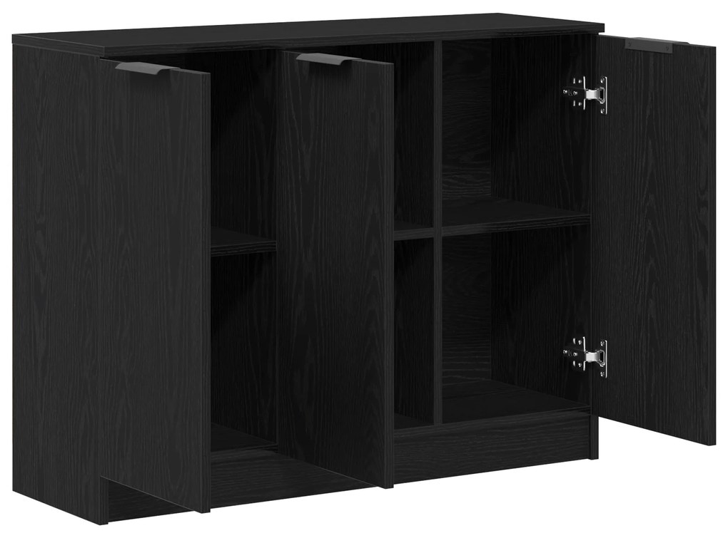 vidaXL Κονσόλα Μαύρο Δρυς 90,5x30x70 εκ. Επεξεργασμένο Ξύλο