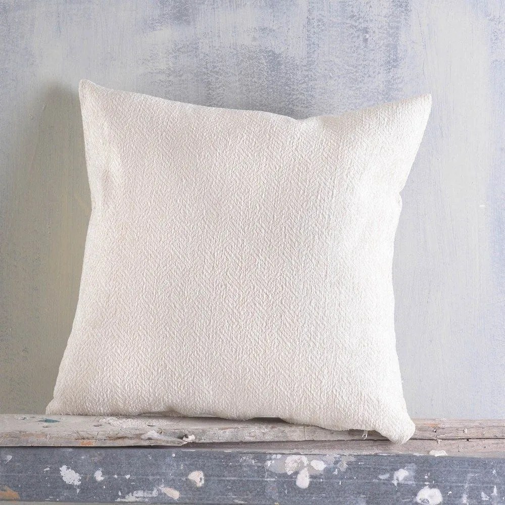 Μαξιλαροθήκη Διακοσμητική Avida Ecru Ρυθμός 40Χ40 Chenille,Cotton,Polyester