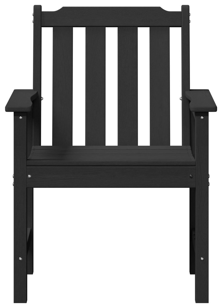 vidaXL Καρέκλες Φαγητού Κήπου  4 τεμ Μαύρο 65,5x55,5x88 εκ HDPE