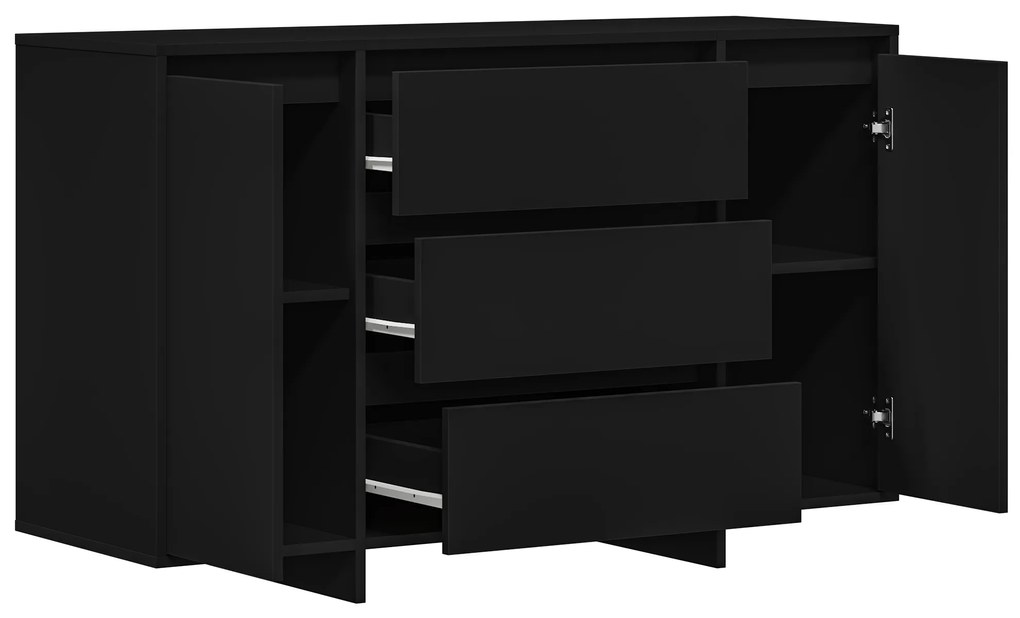 vidaXL Μπουφές Μαύρος 120x41x75 εκ. Επεξεργασμένο ξύλο