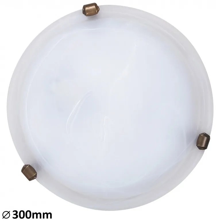 Rabalux Alabastro Πλαφονιέρα Φ30cm Λευκή 3203