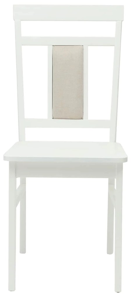 vidaXL Καρέκλα τραπεζαρίας 2 pcs Λευκό Στερεό Ξύλο Ραβέντι