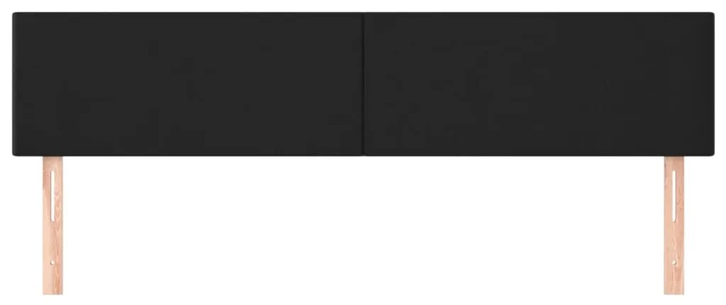 vidaXL Κεφαλάρια Κρεβατιού 2 τεμ.Μαύρα80 x 5 x 78/88 εκ.ΣυνθετικόΔέρμα