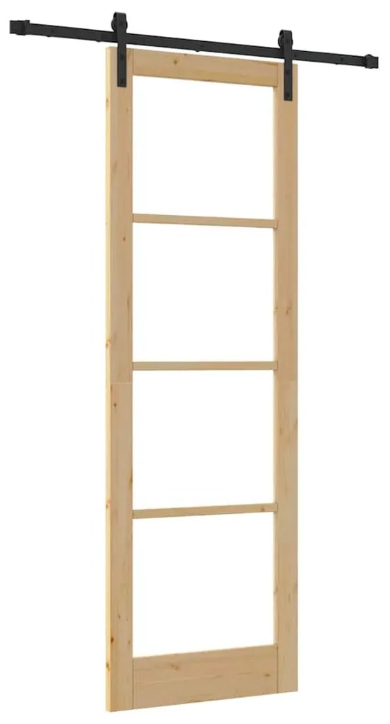 vidaXL Συρόμενη Πόρτα ORKDAL Καφέ 78 x 232 cm Ξύλο και μέταλλο