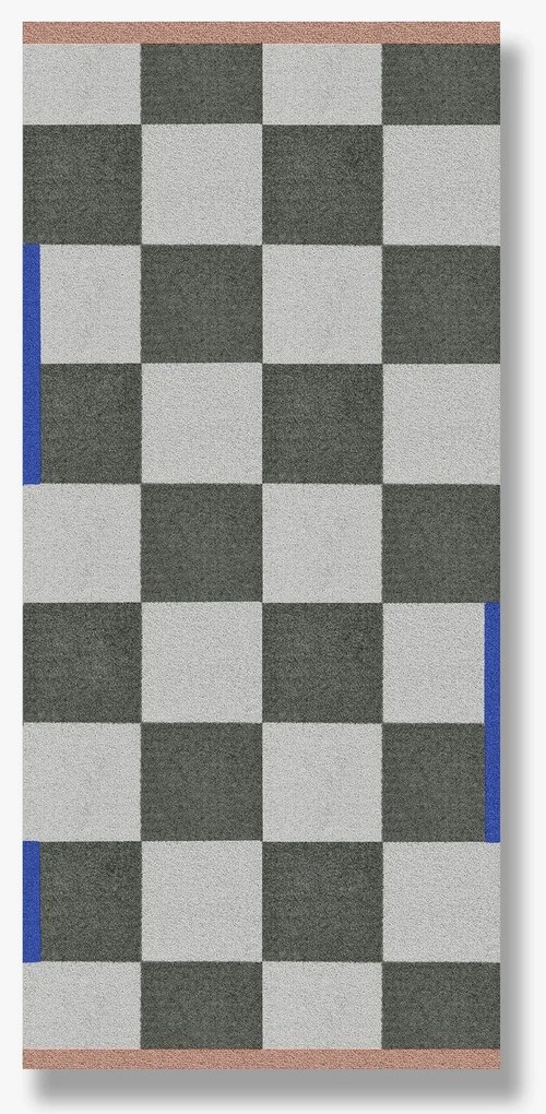 Χαλί Square L - Nylon Καρό Μοτίβο Σκούρο Πράσινο W70 x L150 cm METTE DITMER