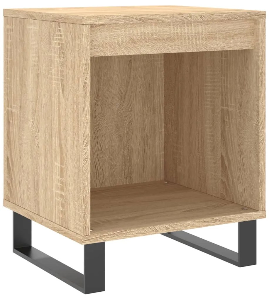 vidaXL Κομοδίνα 2 τεμ. Sonoma Δρυς 40 x 35 x 50 εκ. από Επεξεργ. Ξύλο