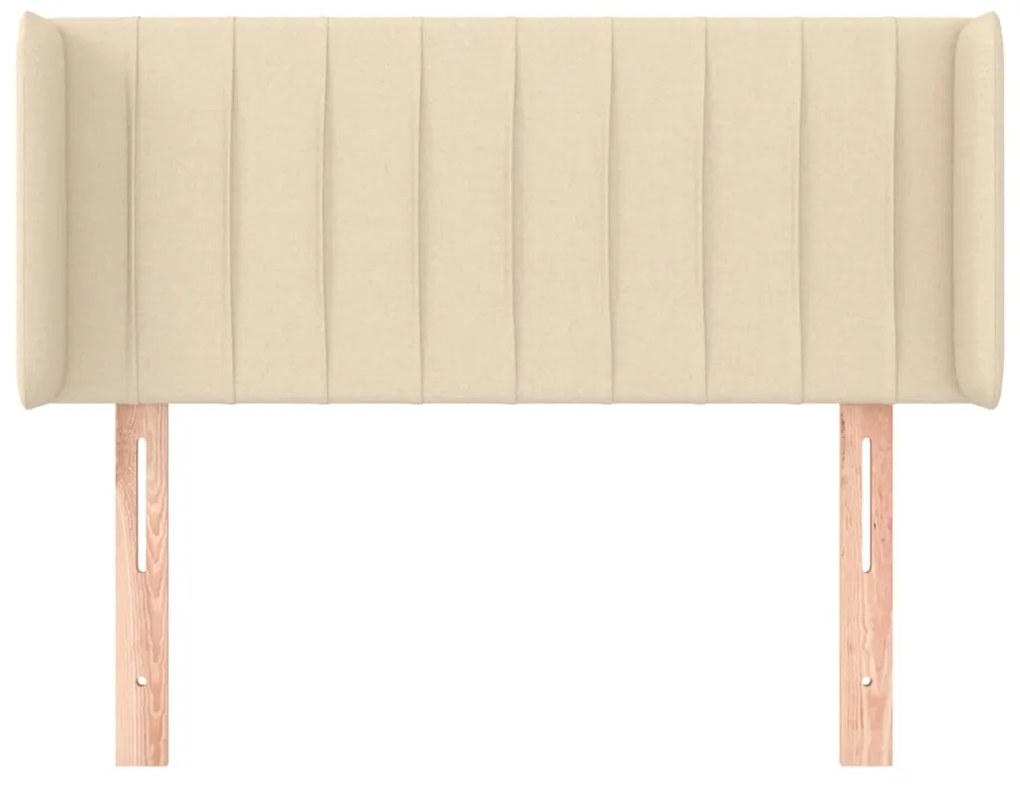 vidaXL Κεφαλάρι με Πτερύγια Κρεμ 93x16x78/88 εκ. Υφασμάτινο