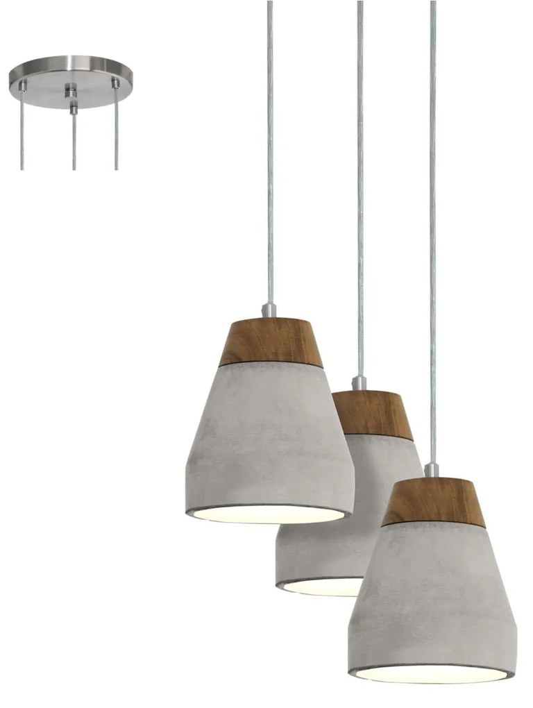 Φωτιστικό Οροφής Tarega 95526 Brown-Grey Eglo Metal