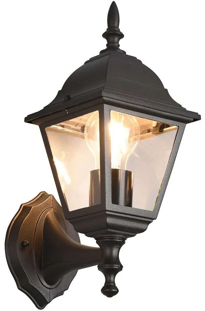 Φωτιστικό Τοίχου - Απλίκα Livenza 205760132 14x19x34cm 1xE27 60W Black Trio Lighting