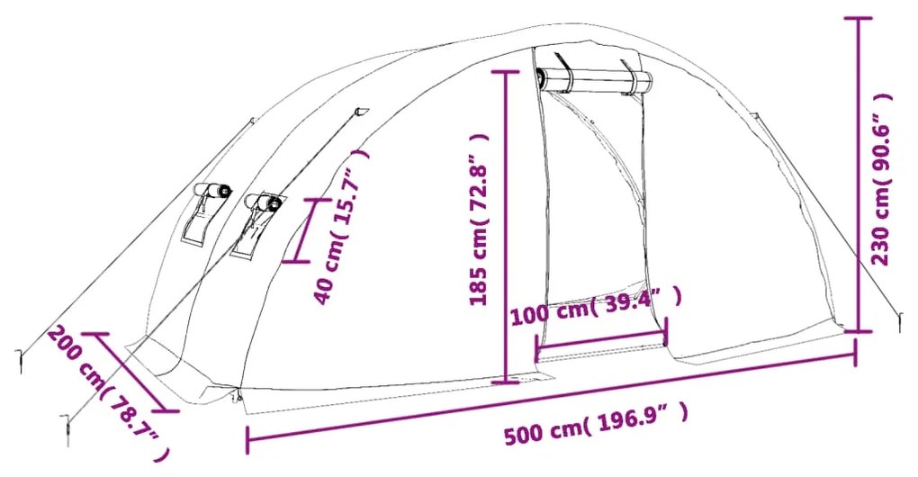 Θερμοκήπιο με Ατσάλινο Πλαίσιο Λευκό 10 μ² 5 x 2 x 2,3 μ. - Λευκό