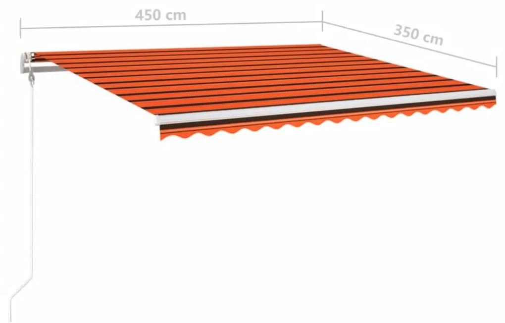 Τέντα Συρόμενη Αυτόματη Πορτοκαλί / Καφέ 450 x 350 εκ. - Πολύχρωμο